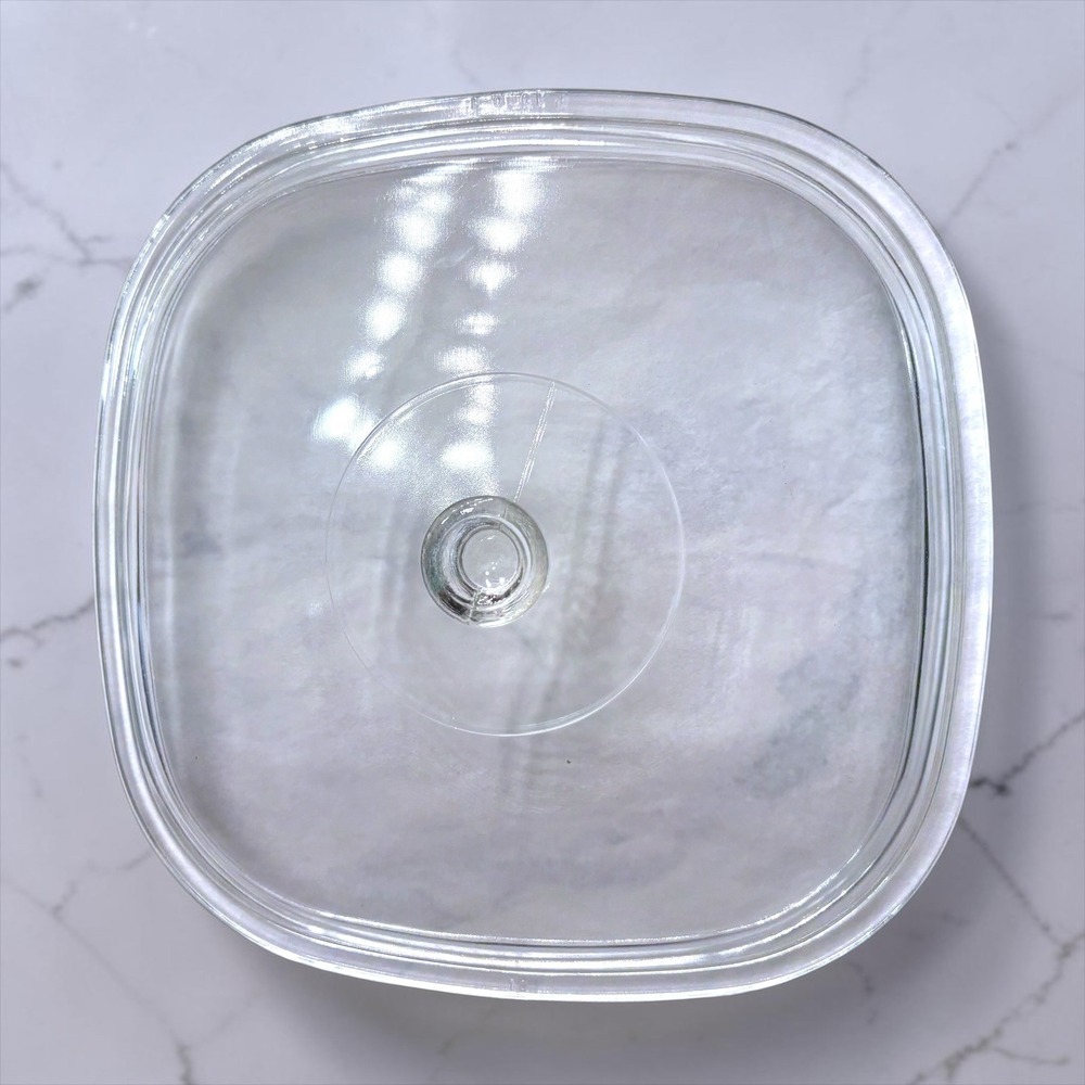 Corning Ware Pyrex P-10-C-1 Clear Glass Square Casserole Lid Replacement Cover